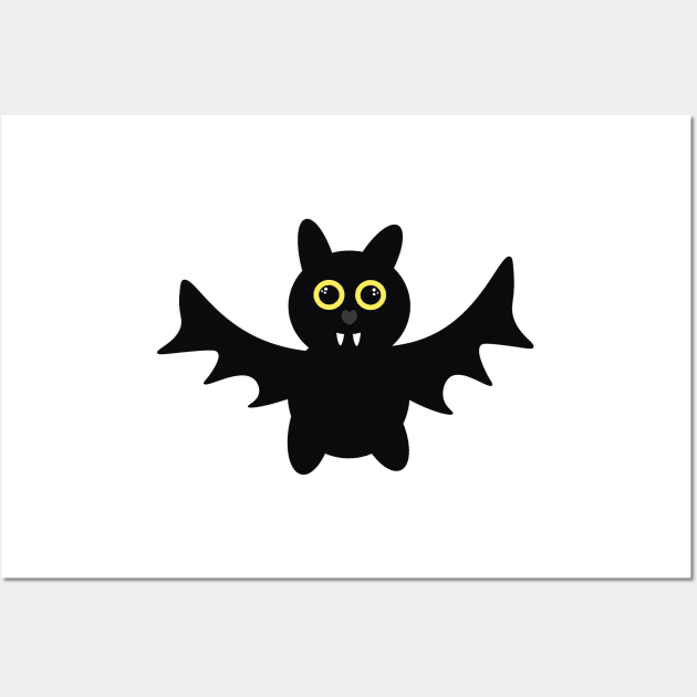 Kawaii Bat Wall Art by DestructoKitty